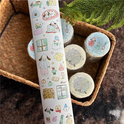 道格company冬日系列｜原创胶带斑点狗数字字母日付可撕