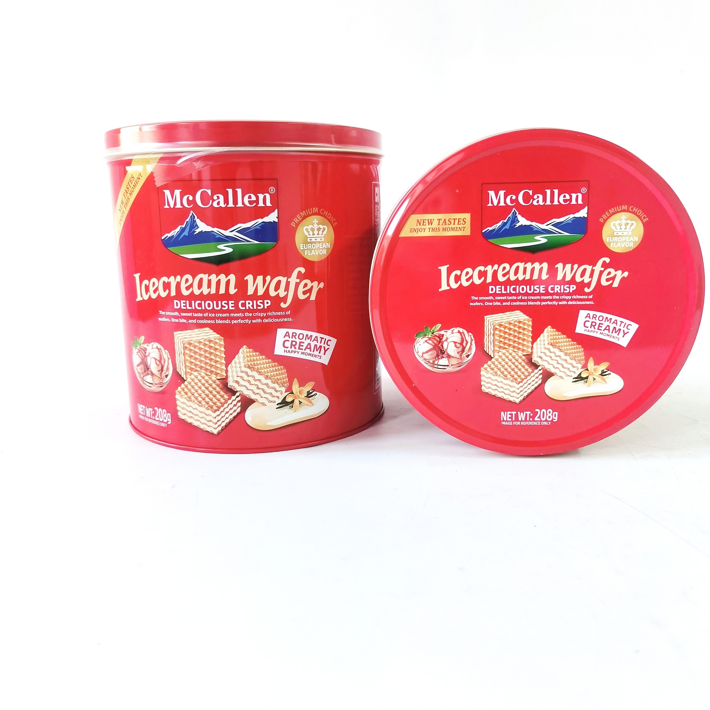 幸福钥匙208g威化饼铁盒装喜庆年货解馋小零食下午茶点心休闲批发