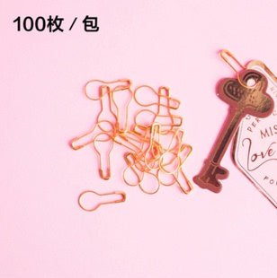 吊牌扣烘焙包装 100枚入金色葫芦形安全别针服装 吊牌标签安全别针