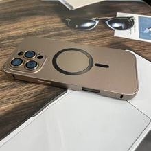 铝合金属边框弹扣适用苹果16promax手机壳iphone15pro带镜头膜16高档商务14全包防摔13高级感磁吸充电保护套