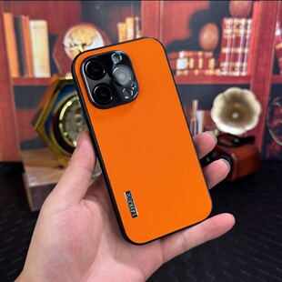 新款高级感素皮情侣适用苹果17promax手机壳男女款14自带镜头膜全包保护iphone16pro防摔硅胶13pro奢华12硬壳