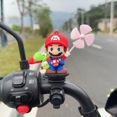 超级玛丽马里奥电动车小挂件电瓶车公路自行车摩托车装 饰车载摆件