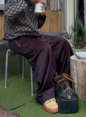 needles track蝴蝶裤男HD大码宽松休闲阔腿裤os日系宽松灯笼裤ins