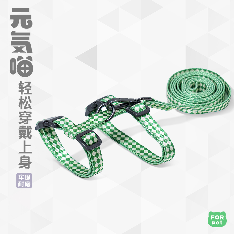 zeze宠物牵引绳防挣脱遛猫绳外出