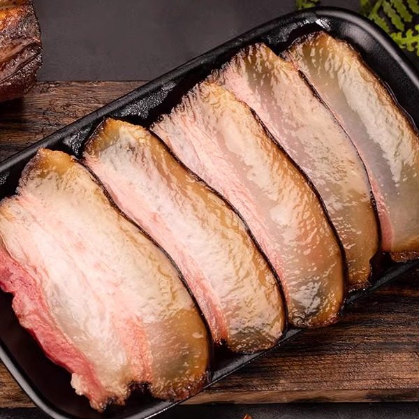 贵州土特产烟熏腊肉 农家 五花后腿腊腌肉柏枝柴火烟熏肉腌制500g