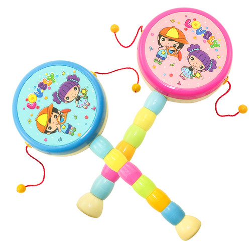 拨浪鼓七彩安抚早教幼儿玩具礼物