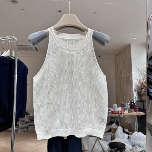 小众辣妹风冰麻针织背心