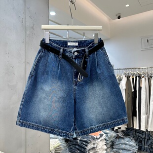 女五分裤 SUOMALA索玛拉68269正品 宽松显瘦百搭牛仔阔腿裤 新款 春季