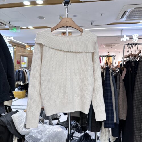 韩系轻奢风麻花针织衫毛衣