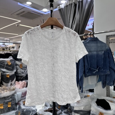 HMY31839通勤缇花T恤上衣