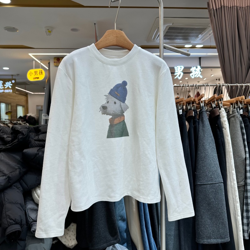 YHS壹禾色91877韩版加绒T恤衫