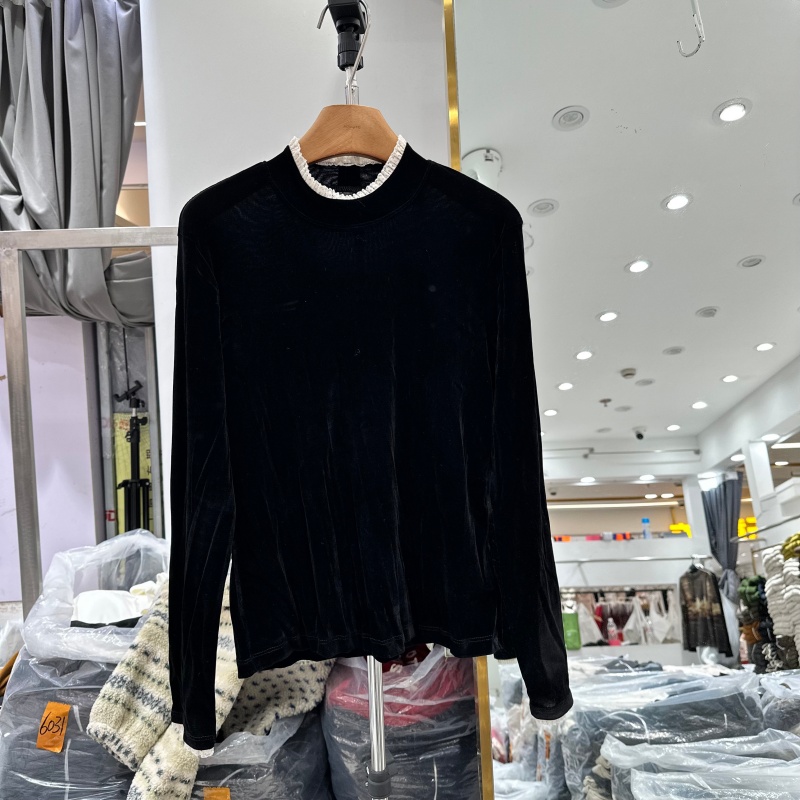 YZOY53300蕾丝花边丝绒上衣