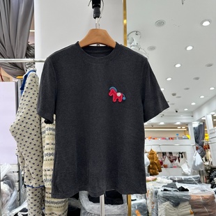 bf风T恤衫 韩系减龄刺绣卡通马休闲短袖 上衣女 新款 Miss.Q3227正版