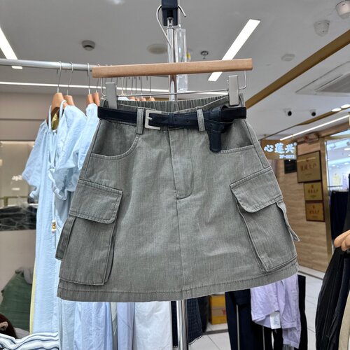 韩系小众工装半身裙女裙