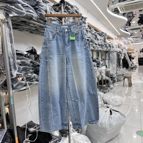 StayatNewJx69025牛仔阔腿裤
