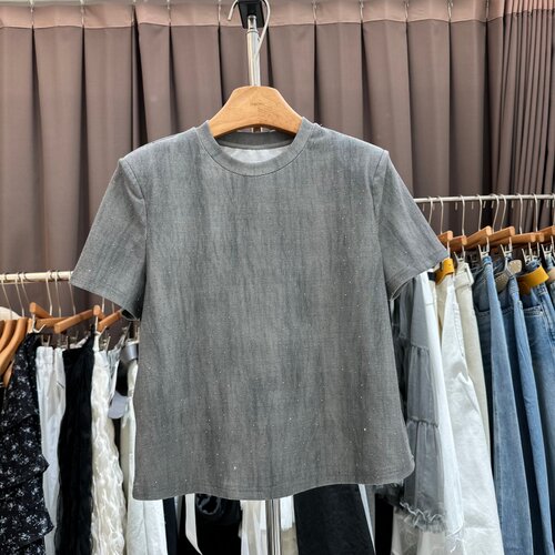 独秀DX26T677烫钻T恤上衣