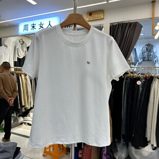 QIANBEISI纤贝思1079春季新款韩系纯色简约款休闲短袖T恤上衣女潮