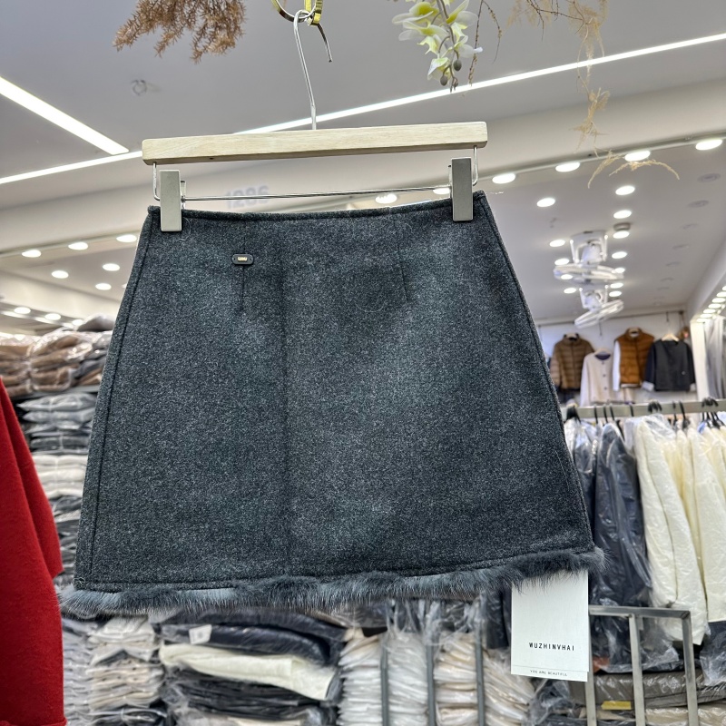 WUZHINVHAI物质女孩毛呢半身裙