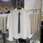 早春新款 时尚 领带减龄学院风长袖 WeiMeng维梦9329正版 衬衫 上衣女