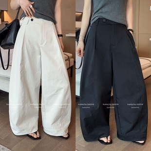 春季 女长裤 新款 高腰宽松显瘦百搭想阔腿裤 韩版 KAMAI卡麦26001正品