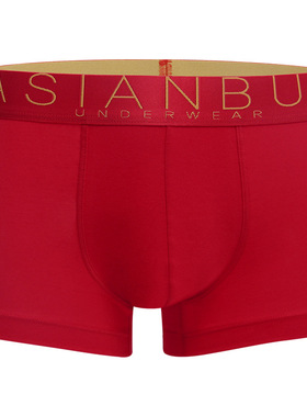 asianbum中低腰红色鸿运本命年生肖龙印花棉质透气男三角裤平脚裤