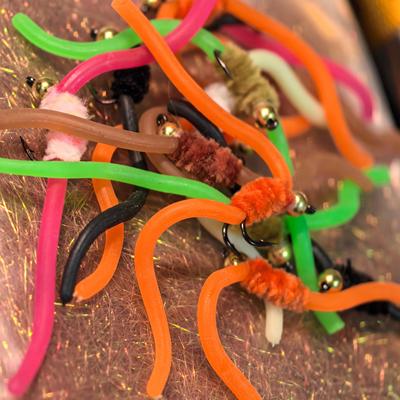 北京鳟鱼管理场嘟噜 蠕虫饵 软虫飞钓缓沉路亚鳟鱼饵