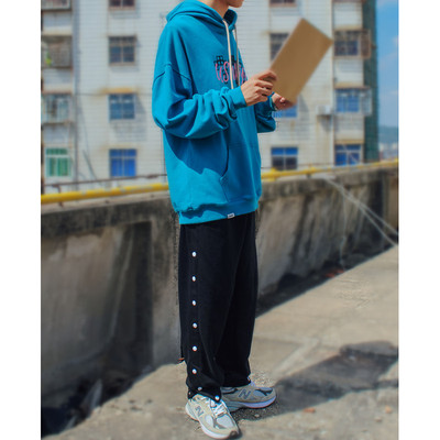 Colaup侧扣高街束脚长裤国潮牌