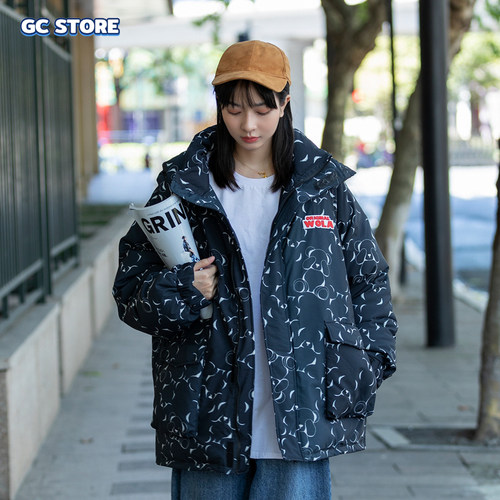 wolawola满保暖连帽羽绒服