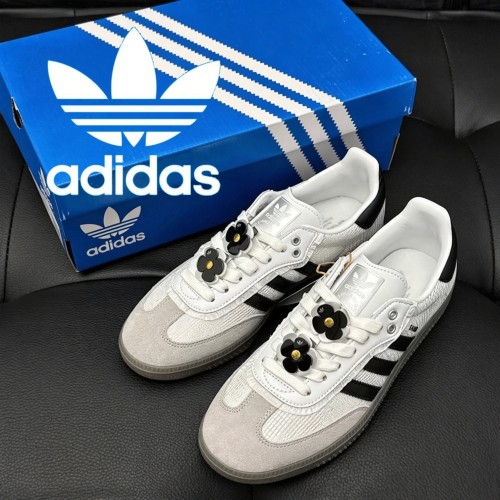 Adidas三叶草Samba杨紫多明显同款山茶花T头板鞋休闲鞋爆款IH3371