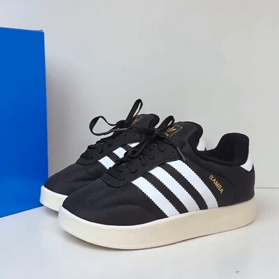 Adidas SAMBA HOME J冬季保暖棉鞋三叶草T头休闲运动板鞋 IH0267
