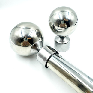 不锈钢堵头窗帘杆装饰头空心球头罗马杆头帽防锈旗杆封头堵帽盖帽