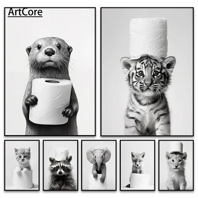 动物卫生纸客厅壁画壁画艺术海报