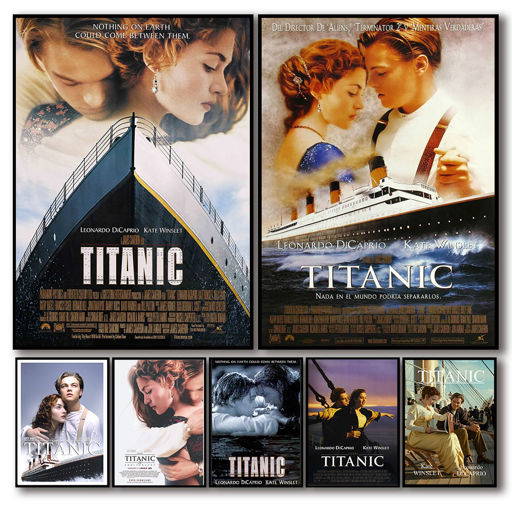 Retro Nordic Classic Movie Titanic Poster Aesthetic Wall Art
