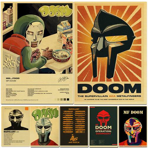 MF Doom Madlib Poster Painting Hip Hop Rap Music Album Star