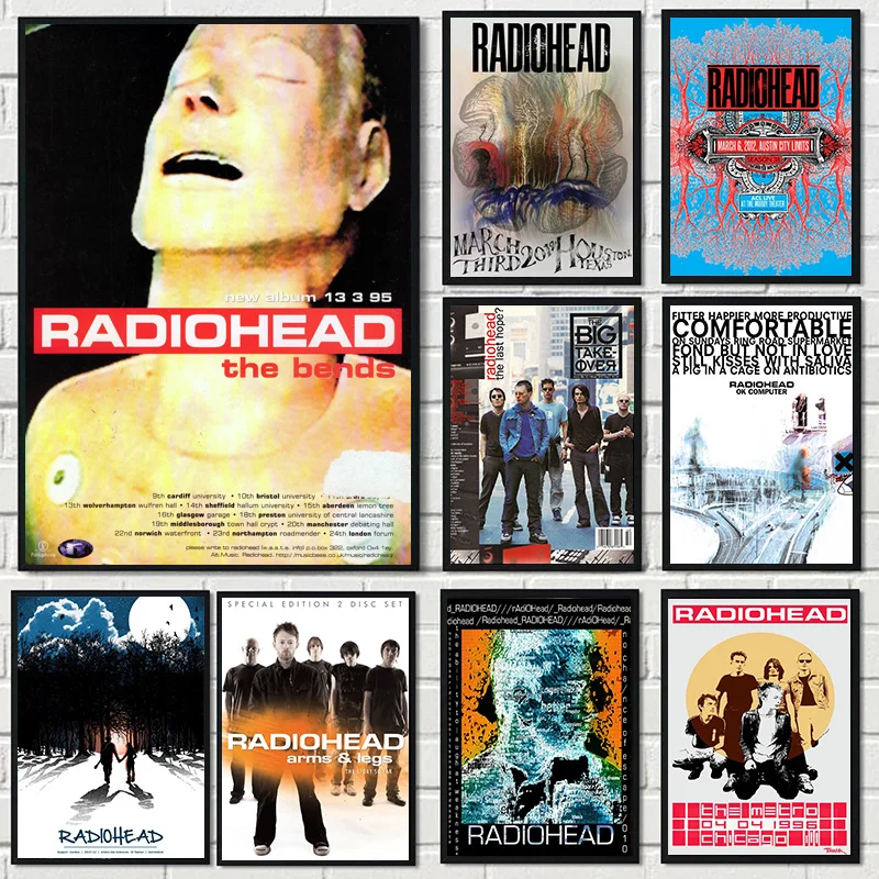 Scandinavian Classic Art Rock Band Radiohead Music Poster