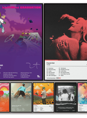 Music Album Poster Star Kanye West The Weeknd Canvas Decor