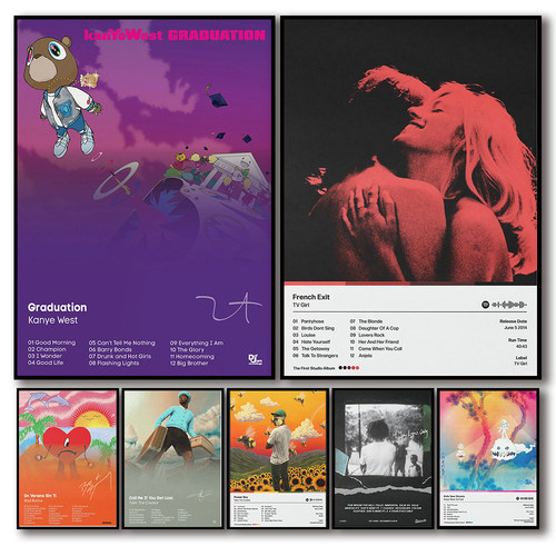 Music Album Poster Star Kanye West The Weeknd Canvas Decor