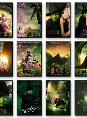 Wicked Movie Canvas Wall Art Posters lphaba Glinda Ariana