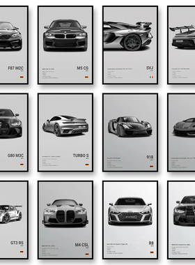 Famous Brand Cars SVJ GT3RS G80M3C Canvas Wall Art Poster