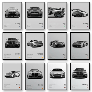 Famous Brand Cars SVJ GT3RS G80M3C Canvas Wall Art Poster