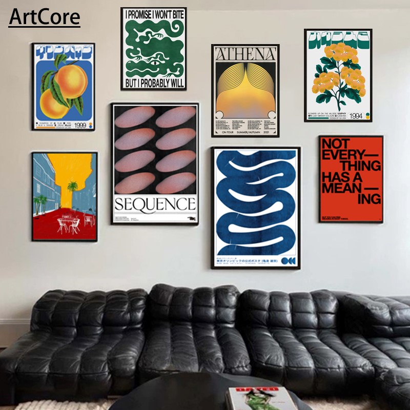 Abstract Gradient Halo Open Your Mind Japane Retro Blue Wave