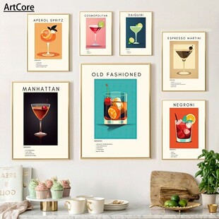 Cocktail Wall Art Prints Aperol Spritz, Espresso Martini