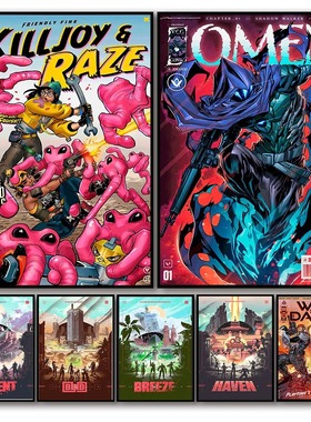 Multiplayer Tactical Shooting Game VALORANT Art Anime Poster