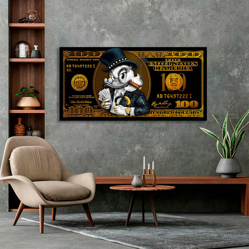 MINISO Poster Pop Art Comic Scrooge Dollar McDuck Painting