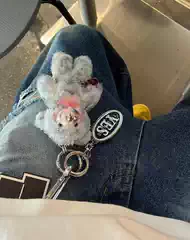 Welfare Alexii Plush Bear Pendant DIY Dirty-Dyed Vintage Handmade Accessories Cute Plush Toy Keychain