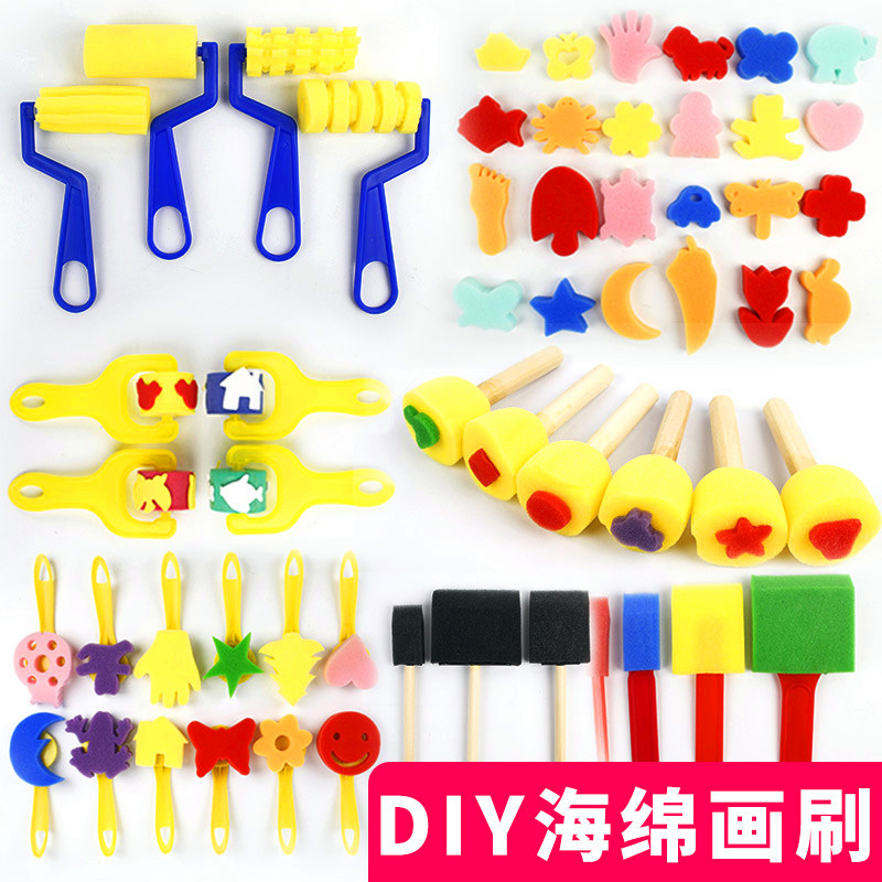 儿童拓印工具海绵印章图片