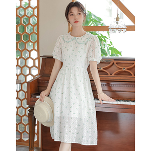 甜美小清新连衣裙女2023夏季新款显瘦气质碎花裙法式初恋奶甜裙子