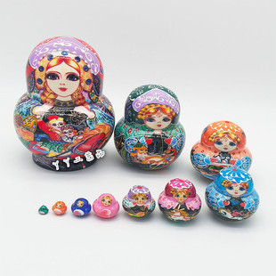 十层俄式 童话故事俄罗斯套娃家居摆件圣诞礼品情人节礼物旅游纪念