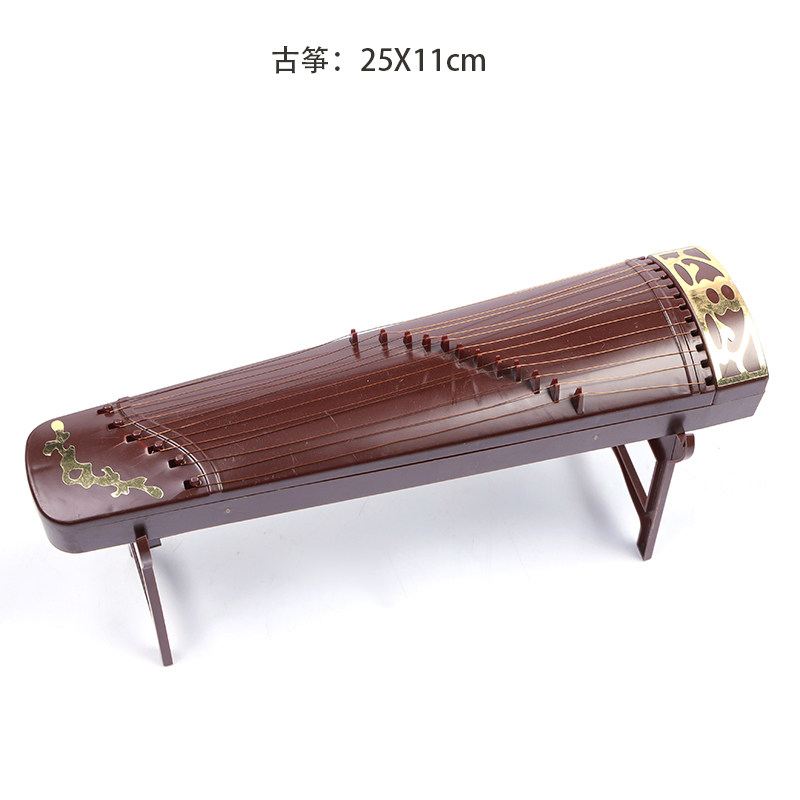 KEMEI 미니 PIPA GUZHENG 화면 시뮬레이션 놀이 집 어린이 장난감 소녀 사진 장식품 고대 스타일 소품