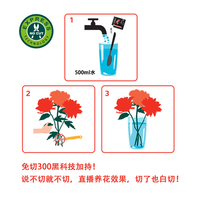 进口花之寿免切300催开养料小袋5g*200营养粉剂鲜花保鲜剂奥赛斯